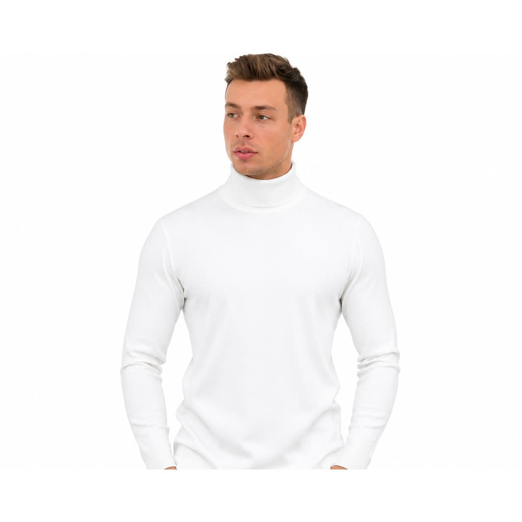 Blusa Cacharrel Masculina Gola Alta – Suéter Canelado Premium Elegante Inverno 2026