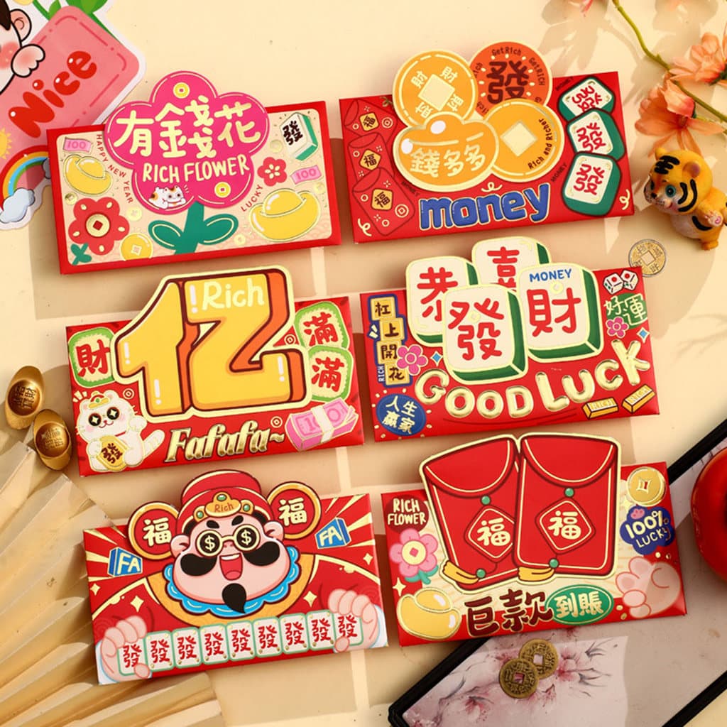 2026 Bolsa Envelope Vermelho em Forma Tridimensional de Desenho Animado Ano Novo do Cavalo Li Shi Seal Meninos Meninas B