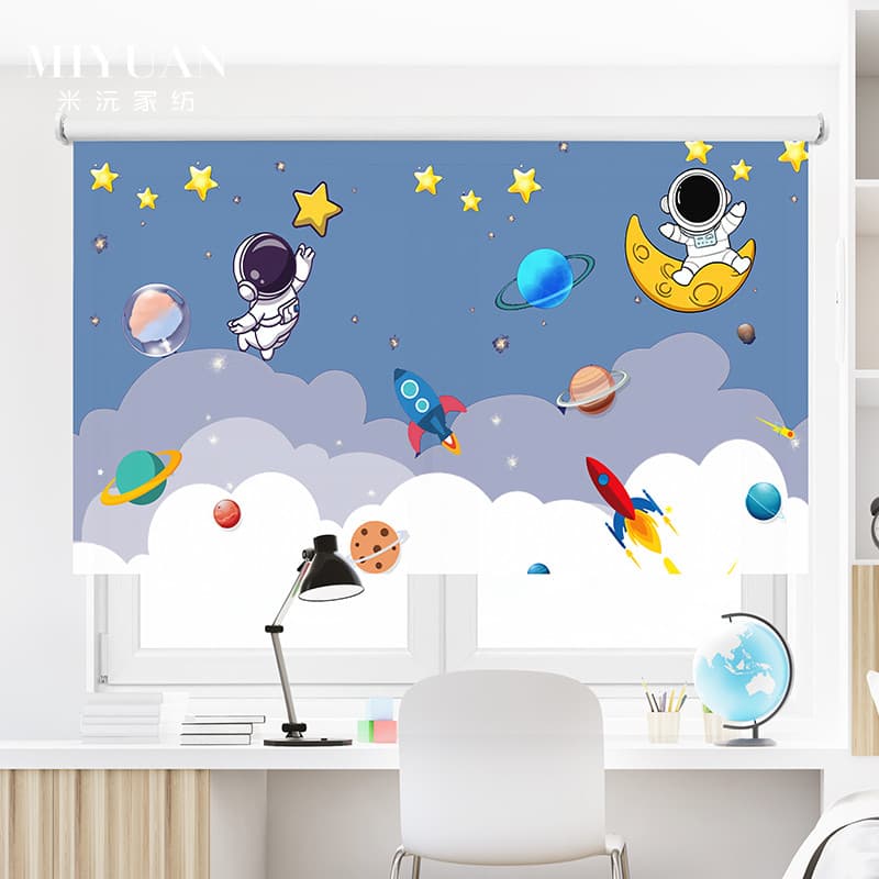 Moderno simples ilustração dos desenhos animados astronauta espaço universo menino quarto das crianças sala de estar per