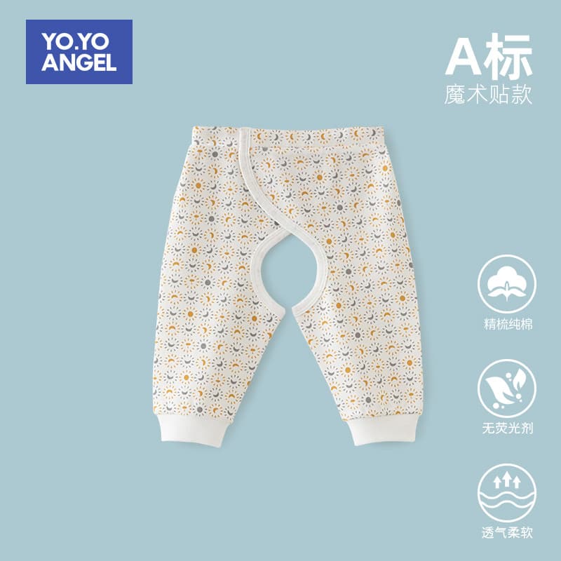 Calças recém-nascidas primavera outono inverno estilo roupa interior 0-março 6 bebê recém-nascido Velcro virilha aberta