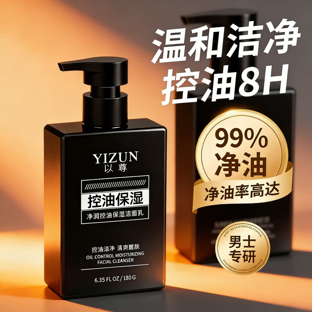 Yizun limpador facial masculino dedicado limpeza hidratante controle de óleo hidratante limpador limpeza profunda marca