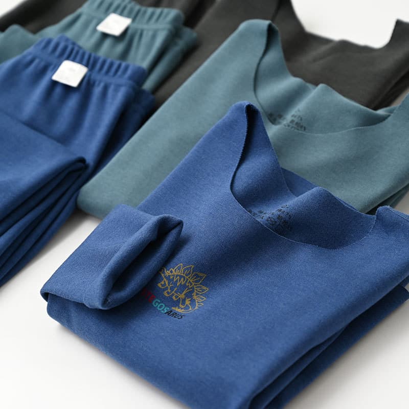 Limpar estoque meninos conjunto de roupa interior crianças roupas outono calças compridas manter quente médio grande cri