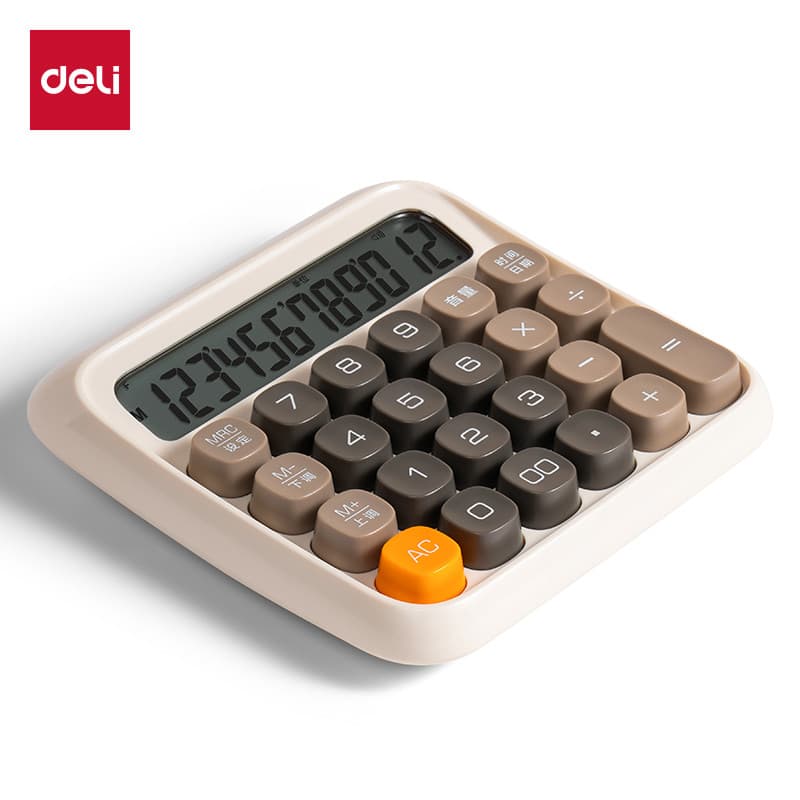 Calculadora de voz Deli TE26 (mesa) Calculadora de botão de computador Contabilidade Uso de escritório financeiro