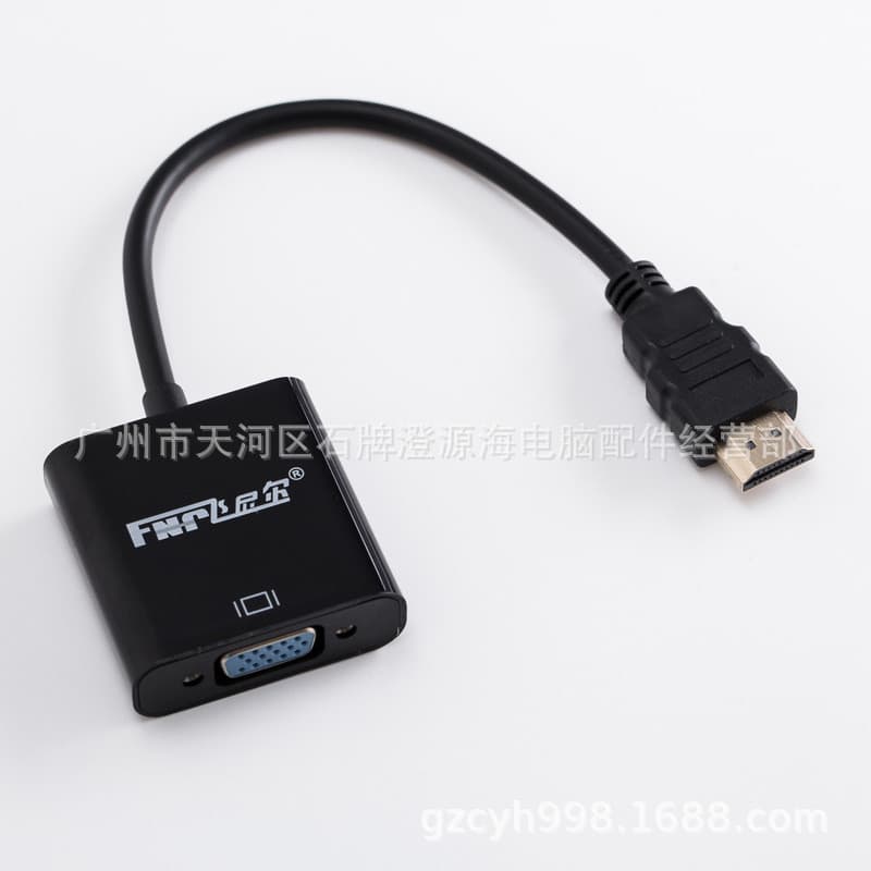 Adaptador de cabo conversor Feniel HDMI para VGA com Chip com cabo de exibição de cabo de áudio hd para VGA