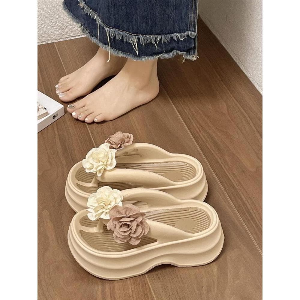 Sapatos de praia femininos à beira-mar, chinelos suaves e vestíveis