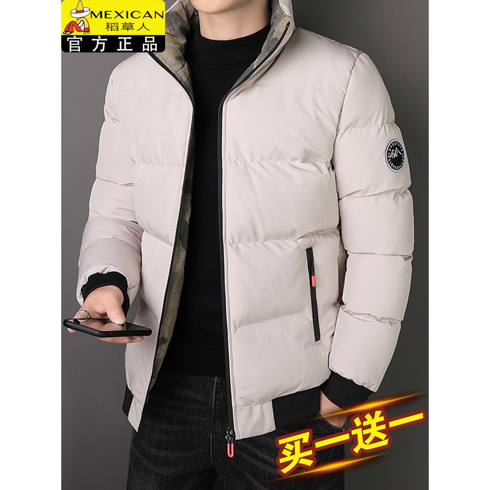 Espantalho 2025 novo estilo inverno para baixo jaqueta acolchoada masculina grossa quente acolchoada jaqueta masculina g