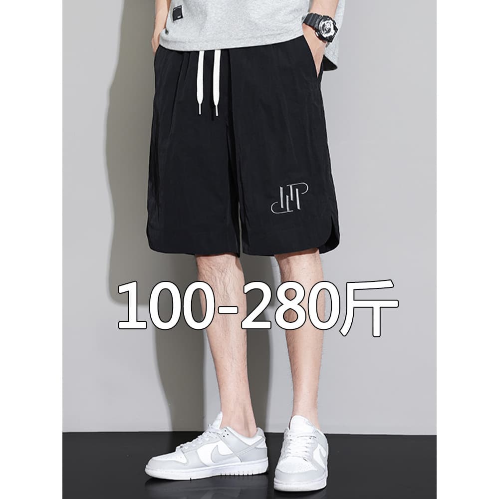 Shorts esportivos masculinos verão juventude estilo americano calças médias na moda gordo mais gordura mais Casual impre