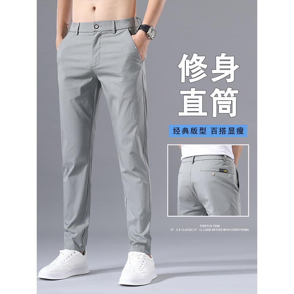 2022 verão calças casuais masculinas versão coreana na moda magro-ajuste calças retas masculinas Street Wear juventude A