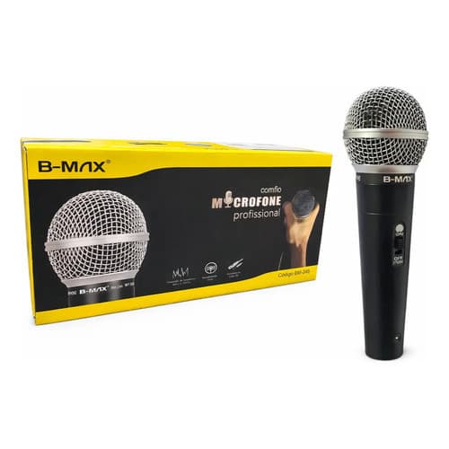 Microfone Profissional Dinamico Metal 5mt Robusto E Potente