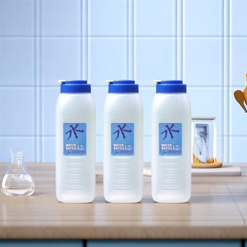 Garrafa de água plástica de qualidade alimentar, grande capacidade, resistente a choques, espessada, água fria doméstica