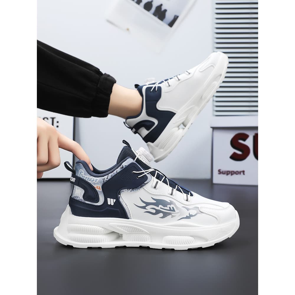 Puxar para trás sapatos masculinos de basquete 2025 novo estilo outono inverno estilo correndo sapatos esportivos estilo