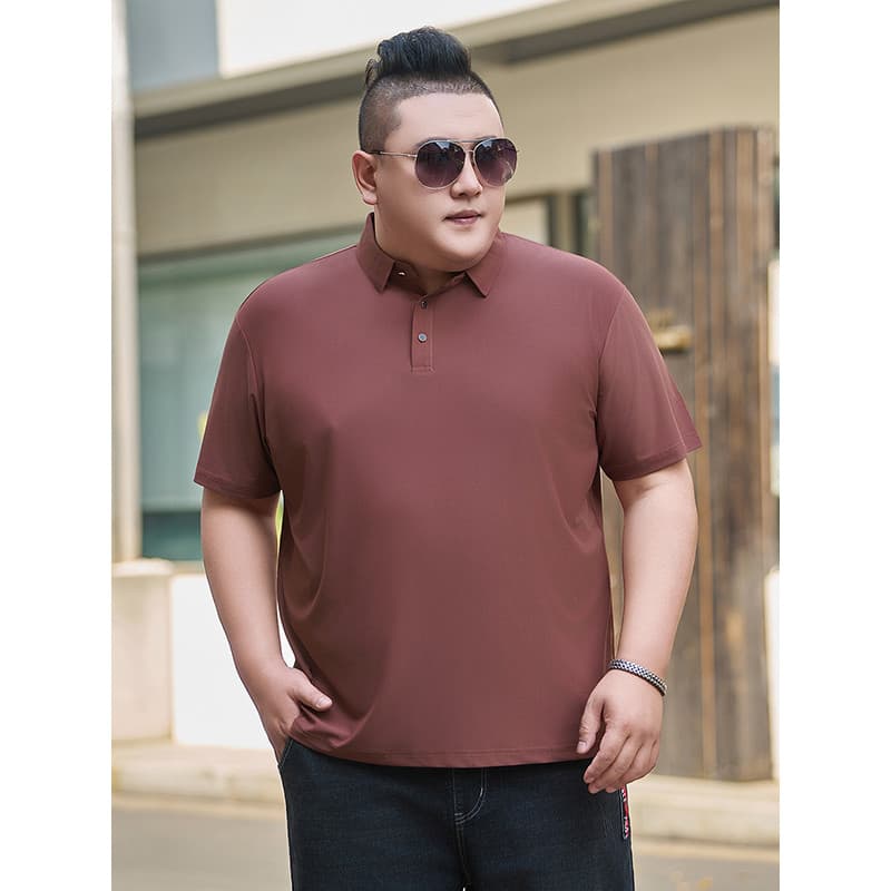 Camisa POLO de lapela masculina de tamanho grande de manga curta solta de secagem rápida negócios Casual camiseta verão