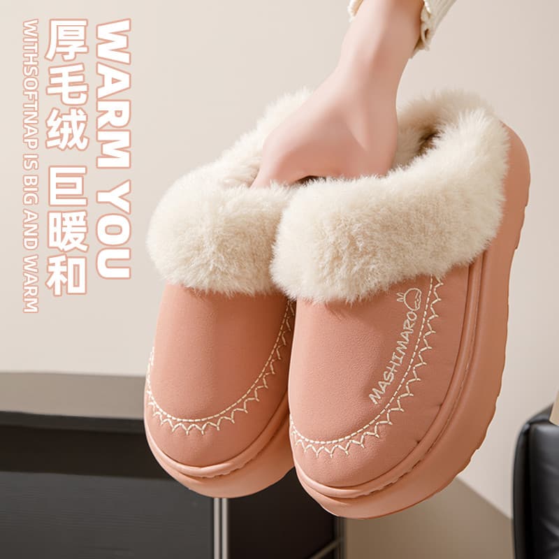 Rogue coelho outono inverno chinelos de algodão feminino novo estilo doméstico quente antiderrapante pelúcia piso intern