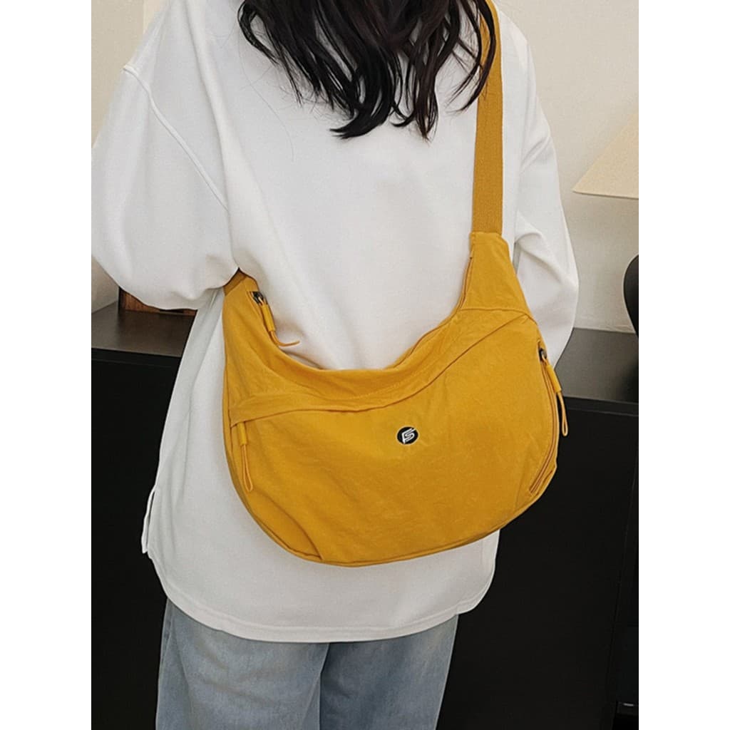 Bolsa Diagonal feminina bolsa para celular bolsa de peito grande capacidade estudantes universitários classe pia livro A