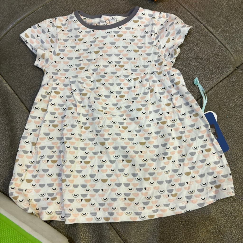 Comércio exterior pedido Original australiano algodão orgânico meninas vestido padrão fresco macio bonito bebê verão Wea