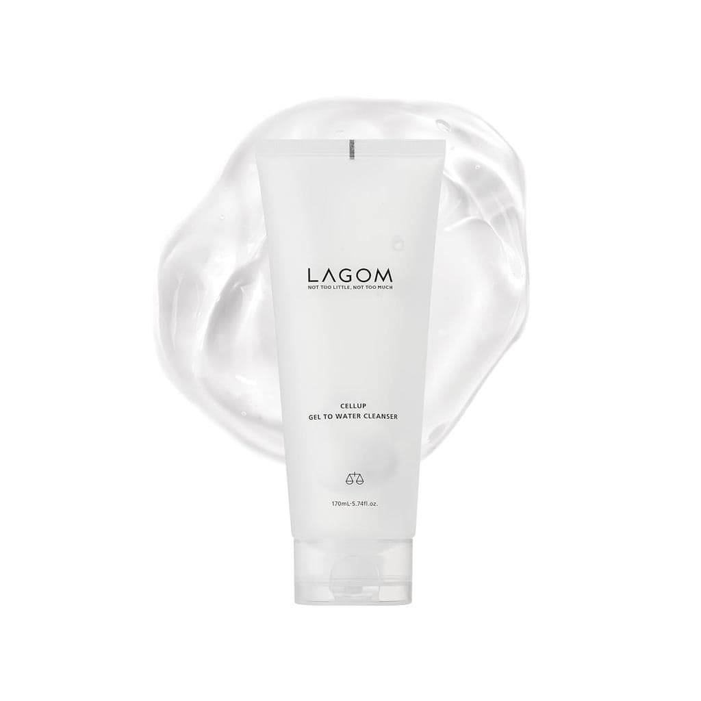 Gel de Limpeza Facial LAGOM Cellup Gel To Water, Limpeza Facial Suave para o Dia com Aqualicia Hidratante, Textura em Ge