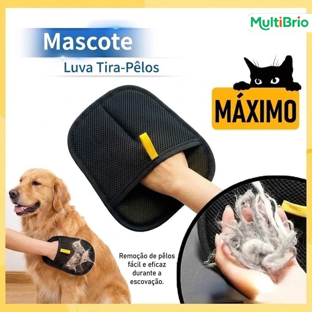 Luva Tira Pelo Pet Multiuso para Roupas Sofá e Cobertor