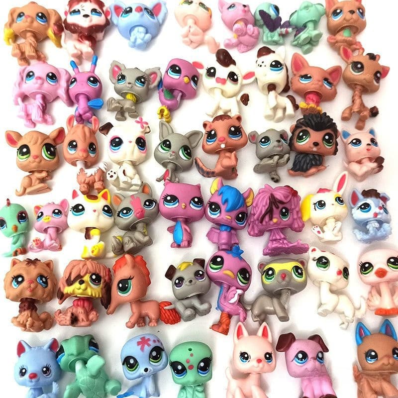 12/24 peças de modelos de animais de estimação LPS para pet shop, brinquedos infantis de gato e cachorro CN5L