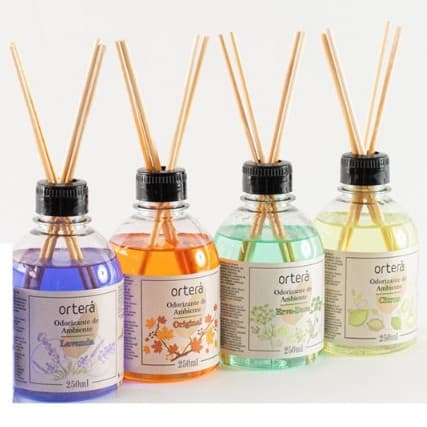 Difusor Odorizador de ambientes Ortera varetas 250ml (1 unidade) Escolha a fragrância + Brinde