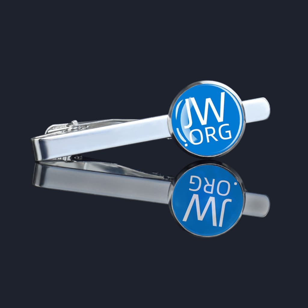 JW.ORG Tie Clip Com Inlay De Vidro E Liga De Metal , Presente De Jóias Masculinas Da Moda