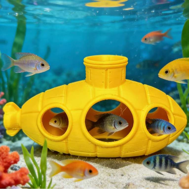 Enfeite Decoração Aquário Submarino Toca Esconderijo Peixe Betta