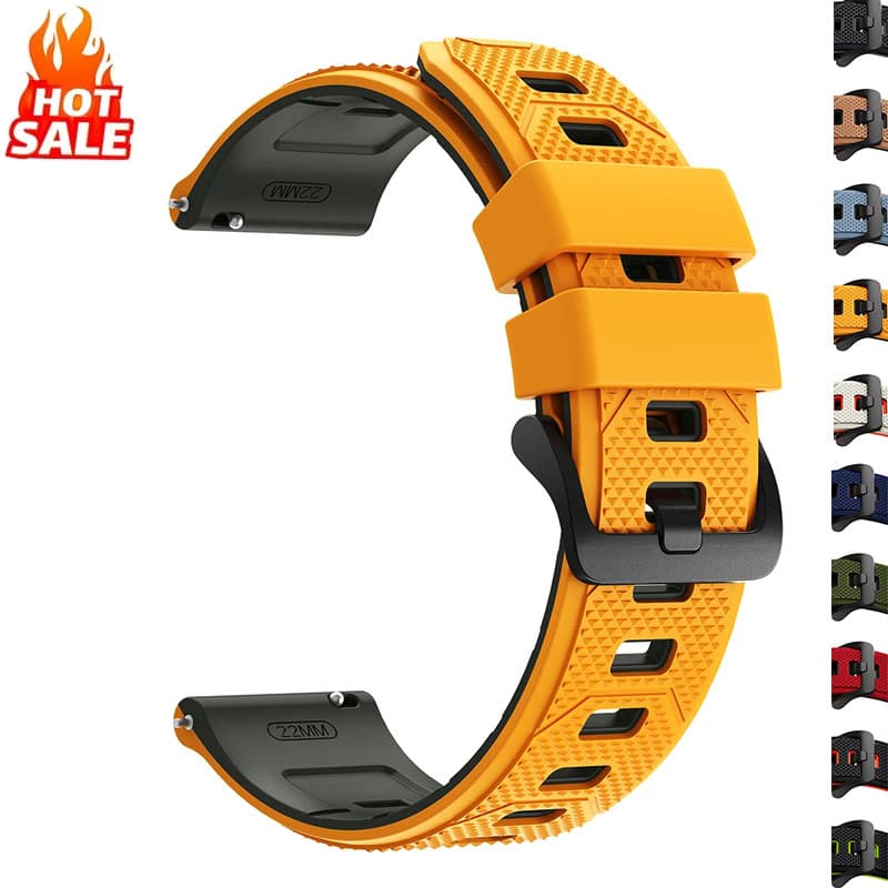 Pulseira De Silicone De Cor Dupla De Velocidade De 22 Mm Compatível Com Huawei GT6/5/4 46 Para Amazfit Balance 2/1 Garmi