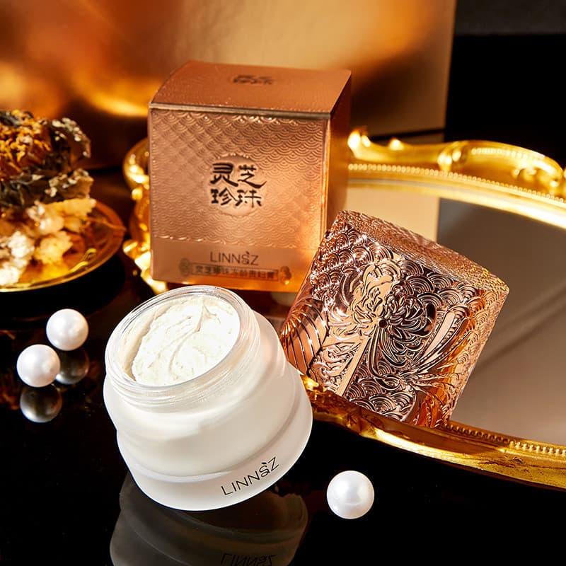 Ganoderma Lucidum pérola senhora creme clareamento clareamento remover amarelecimento melhorando o tom da pele maçante c