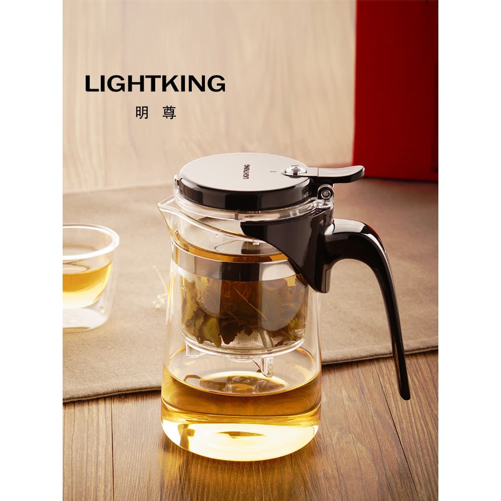 Mingzun SAG-08 bule elegante copo escritório flor bule bule de vidro resistente ao calor conjunto de chá filtro bule