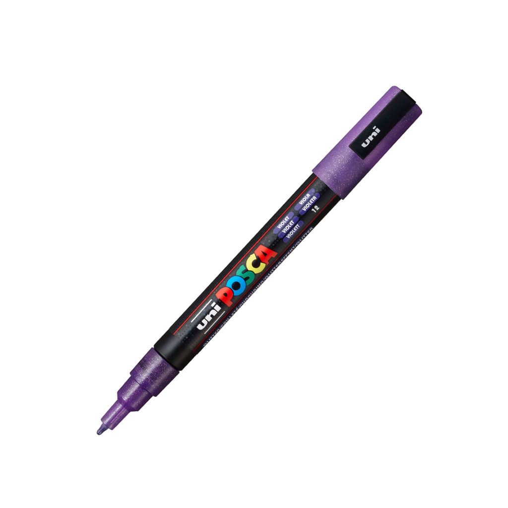 Caneta Posca PC-3ML Glitter Violeta Uni-Ball