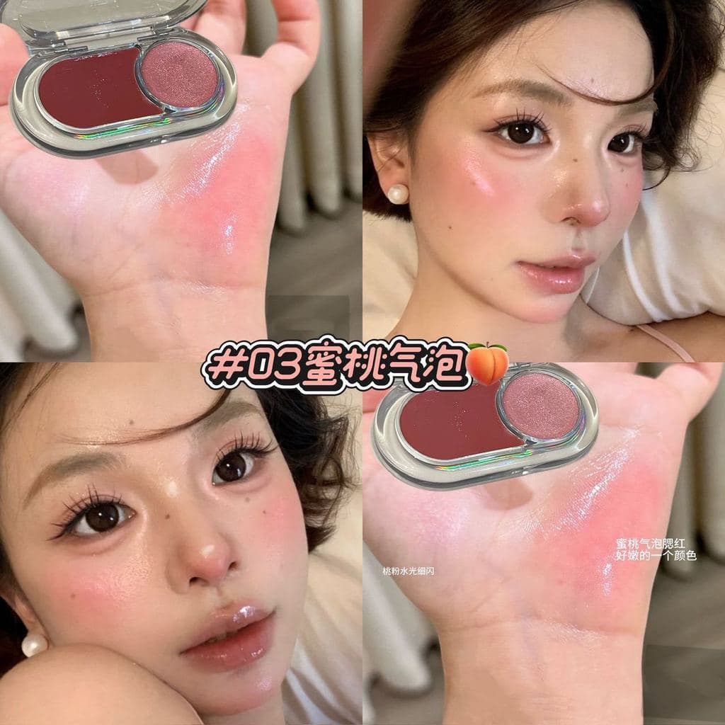 Pêssego bolha Blush cor renderização puro desejo Natural clareamento Pseudo-Face perolado fosco brilho de água lábio boc