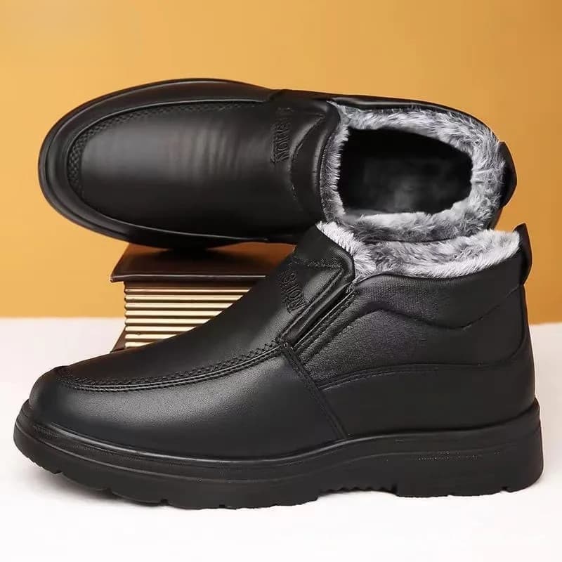 Sapatos de Algodão de Inverno com Isolamento Reforçado para Homens, Coberturas para os Pés Masculinas de Inverno, Sapato