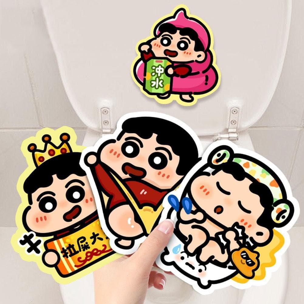 Adesivos Autoadesivos De Desenho Animado Para Banheiro , Desodorante , Fragrância , Decoração De Fofos U1v4