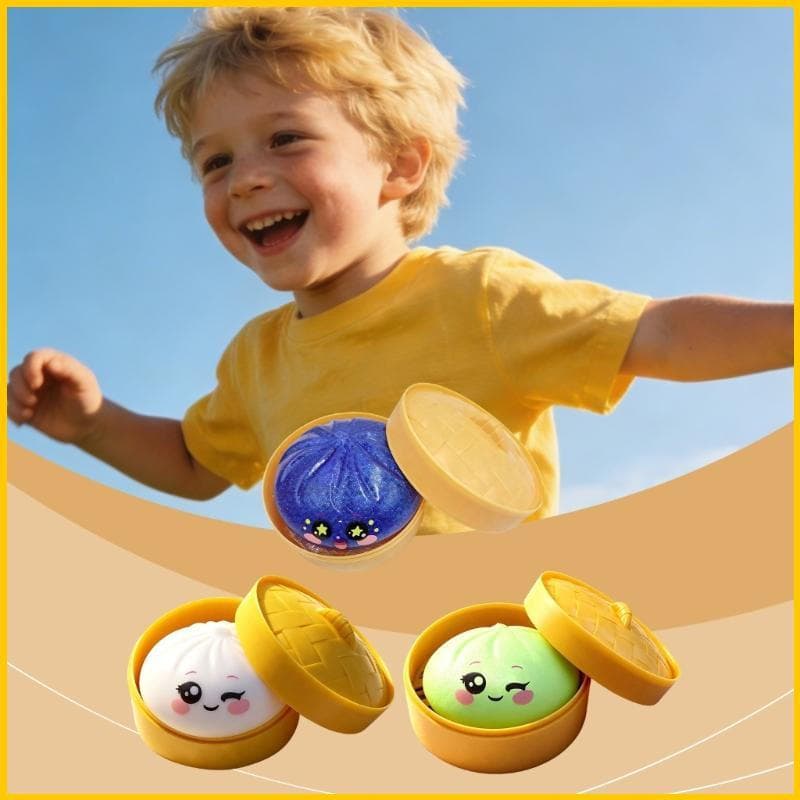 SUN Creative Baozi Sensory Play Squeeze Toy Para Estudante Estudo Estresse Reduzir