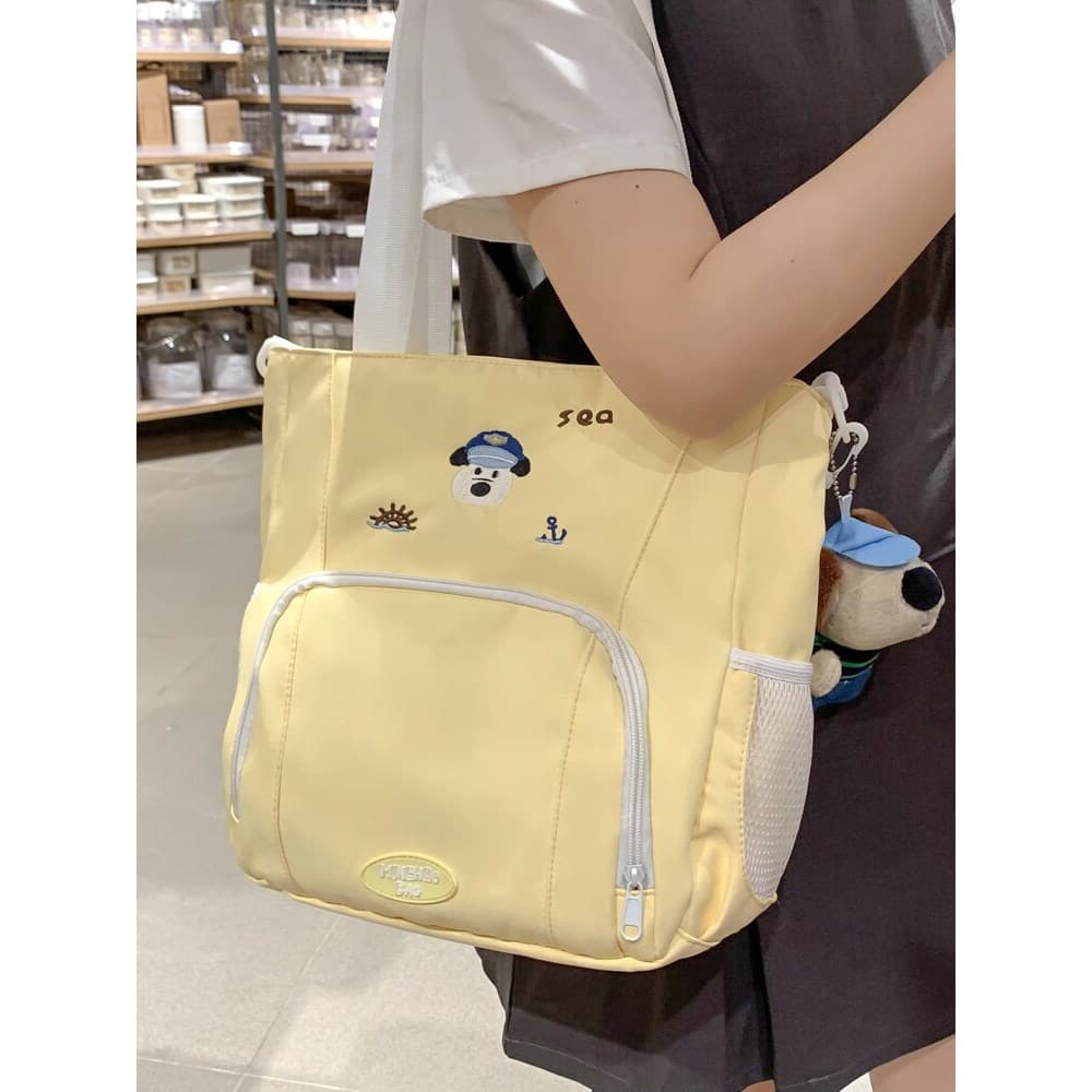 Bolsa de lona de grande capacidade bolsa de ombro feminina bolsa de classe bolsa mensageiro bolsa de trabalho bolsa de v