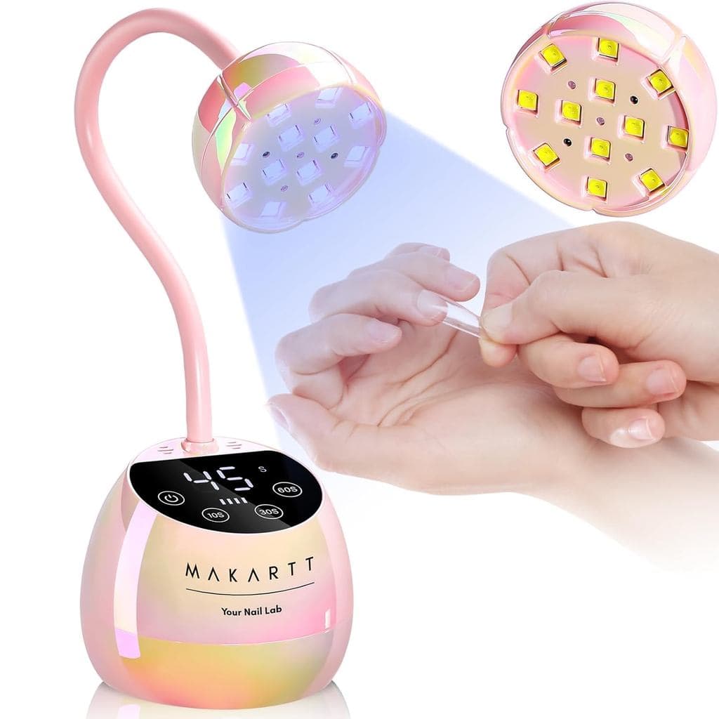 Lâmpada LED UV Makartt Para Unhas-Luz Pescoço De Ganso Recarregável Sem Fio USB 39mW/Cm2 Secador Com Sensor Automático 4
