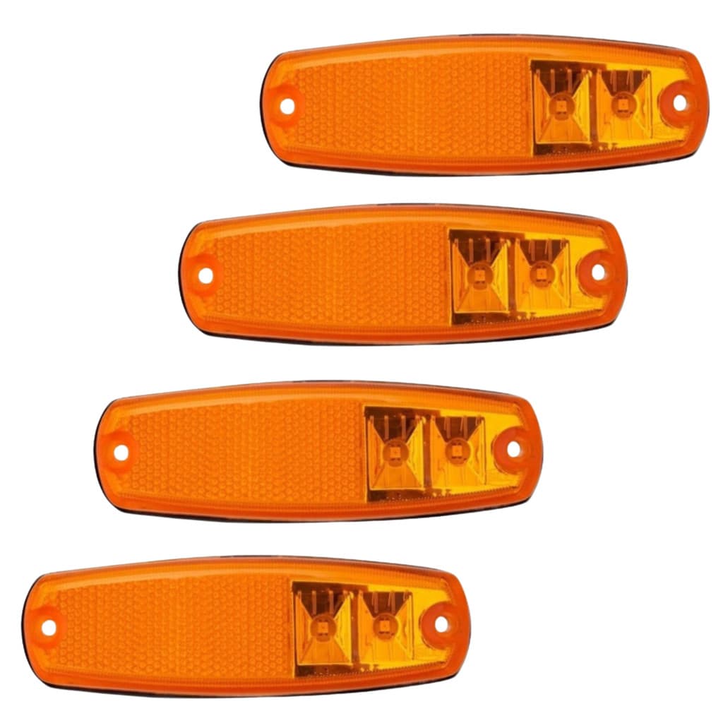 kit 4 lanternas 24V lateral posição LED PARA ONIBUS TIPO MARCOPOLO G7 BUSSCAR MASCARELLO COMIL