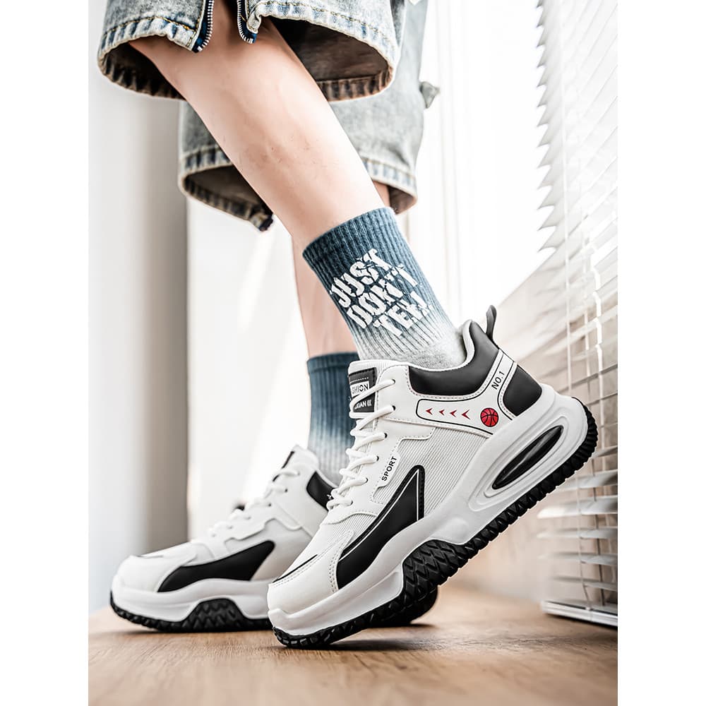 Homens verão novo estilo respirável invisível altura interna aumentando sapatos 10cm malha de sola grossa sapatos branco