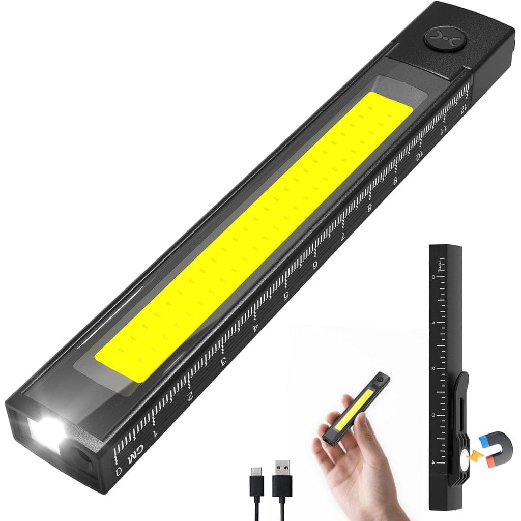 Lanterna de Caneta Recarregável EGUKU, Lanterna de Caneta de 800 Lúmens com Luz de Trabalho COB, Lanterna de Bolso LED P