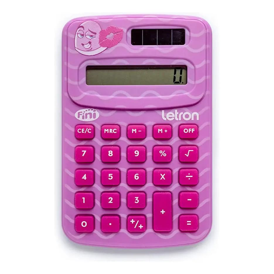 CALCULADORA 8 DIGITOS COM CARTELA DE ADESIVO FINI