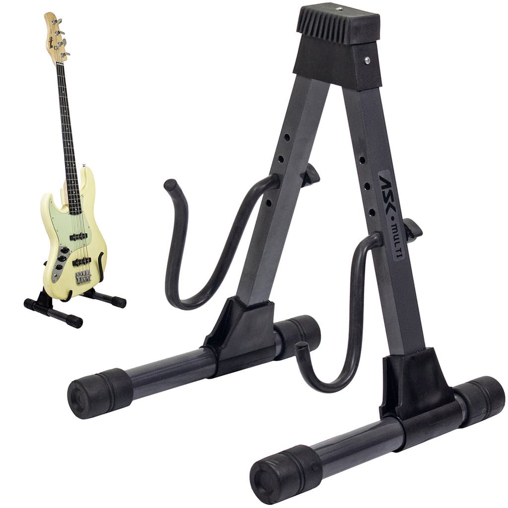 Suporte de Chão Ask Si101 para Guitarra Contra Baixo com Regulagem no Apoio do Corpo
