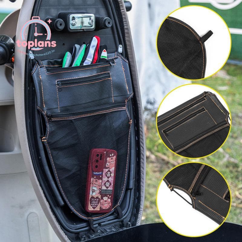 TOPLA Preto Armazenamento De Assento De Motocicleta Bolsa Resistente A Arranhões Para Bicicleta Scooter Elétrica