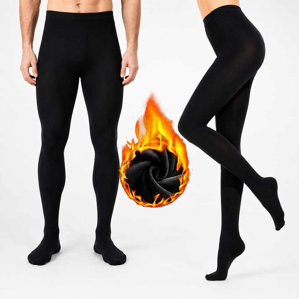 Meia Calça Térmica Flanelada Segunda Pele Peluciada Unissex Inverno Legging Frio Neve Moto