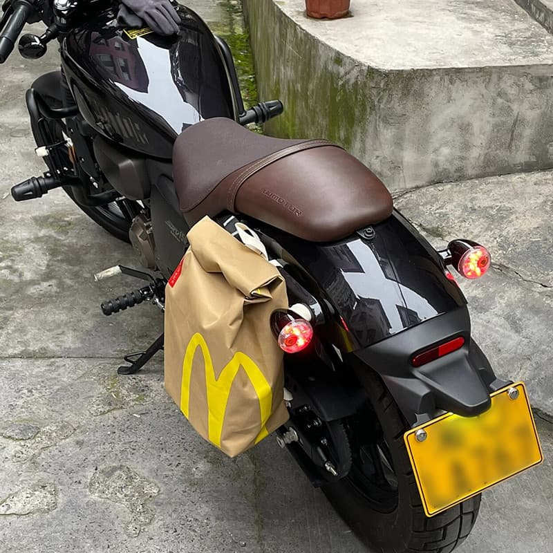Bolsa lateral para motocicleta, Pedal de ambos os lados, à prova d'água, retrô, bolsa de armazenamento, veículo elétrico