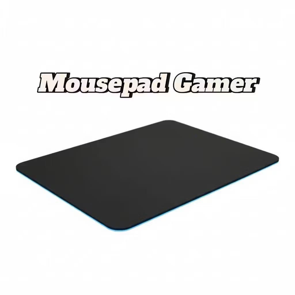 Mousepad Gamer 24x20 Preto Jogos Home Office Antiderrapante  Tecido Emborrachado