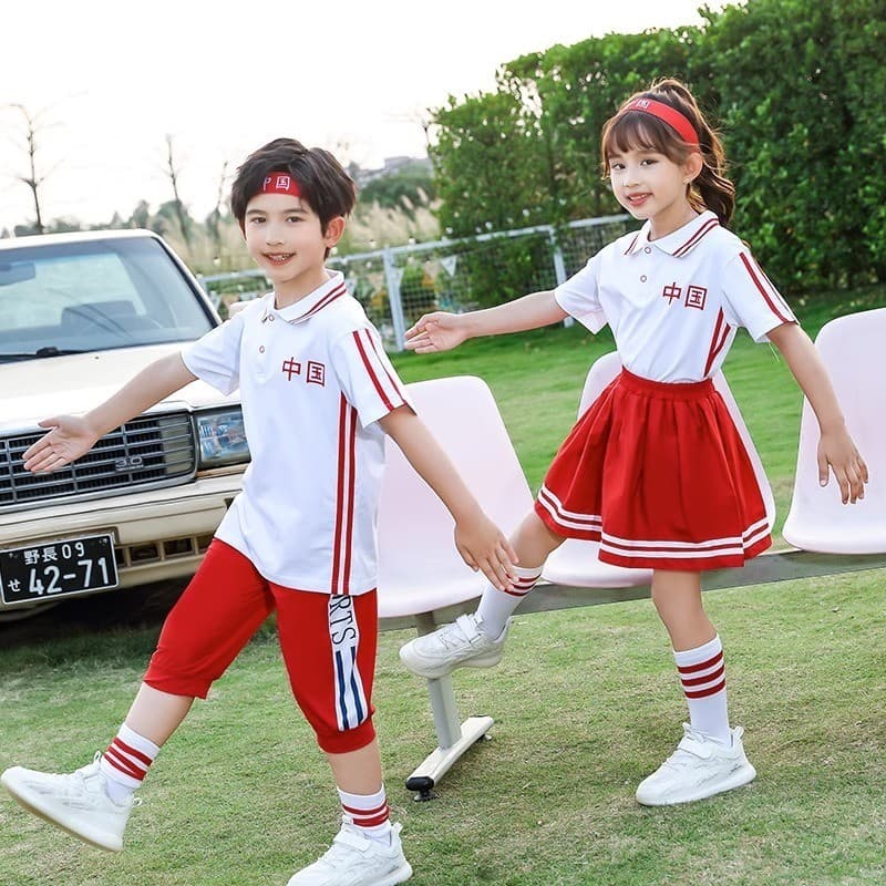 Uniforme de jardim de infância terno chinês estudantes do ensino fundamental jogos uniforme escolar dia das crianças des