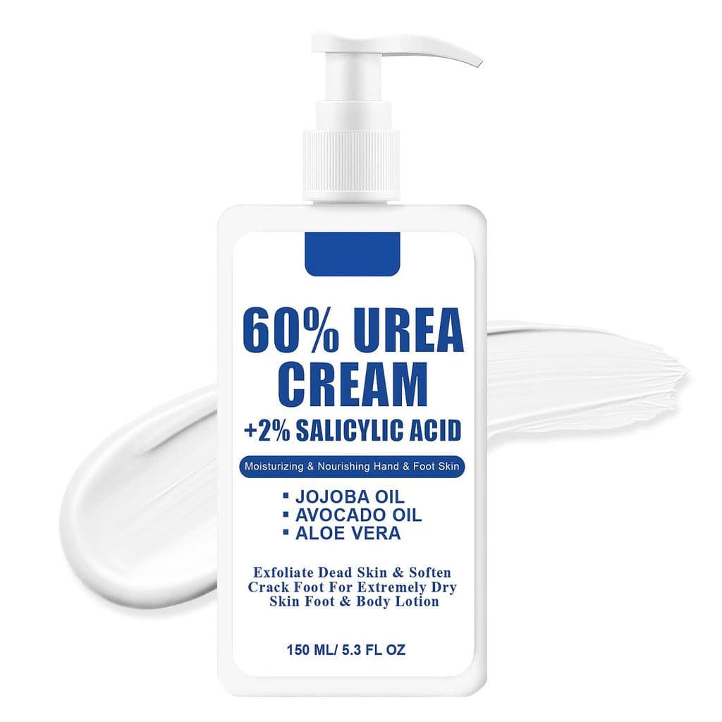 Creme para os Pés com Ureia 60% e 2% de Ácido Salicílico - Loção para Pés Secos e Rachados, Cotovelos, Calcanhares e Mão
