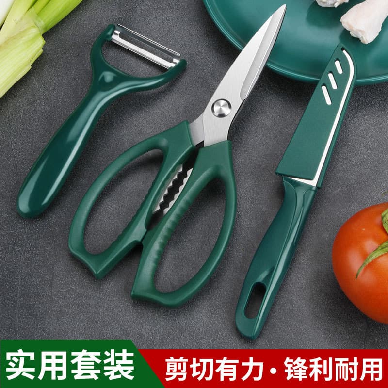 Tesoura de cozinha multifuncional doméstica, aço inoxidável, matando peixes, legumes especiais, churrasco, frango, pato,