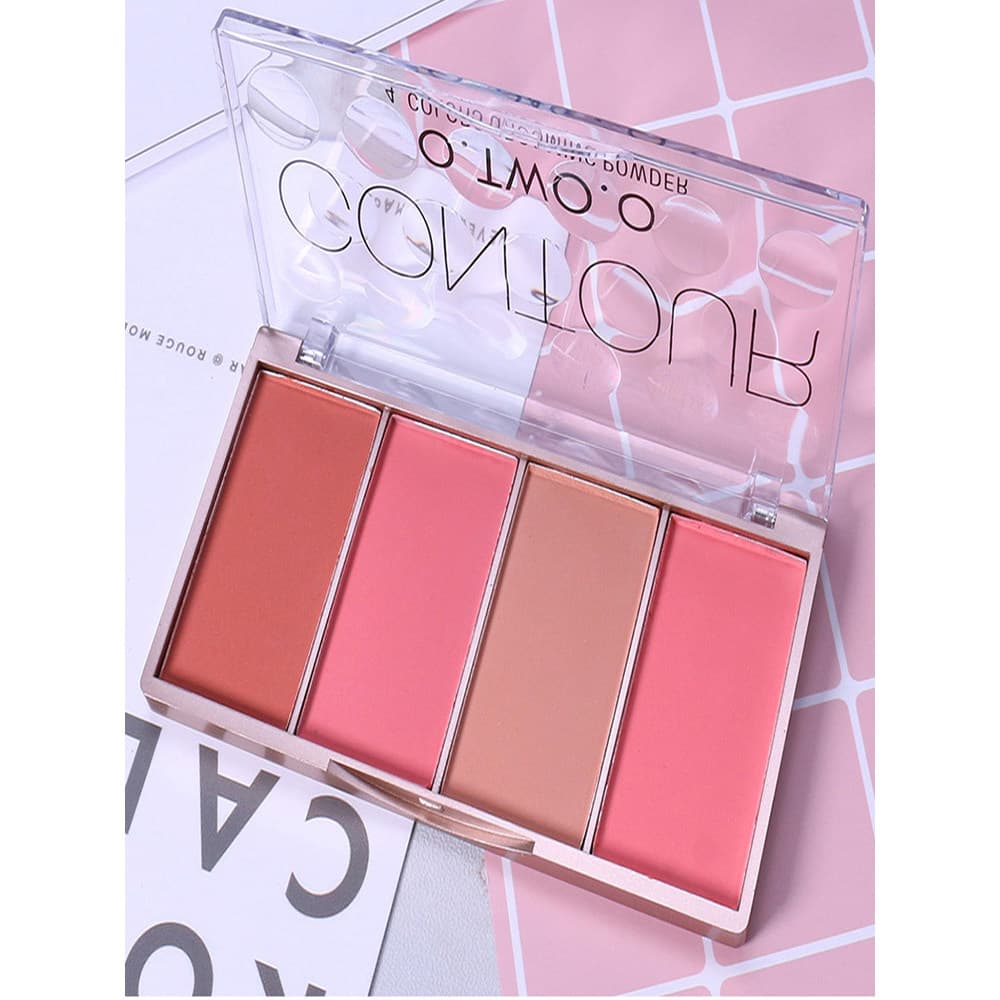 Estúdio fotográfico destaque Blush contorno paleta sombra retoque rosto contorno contorno pó tridimensional iluminando n