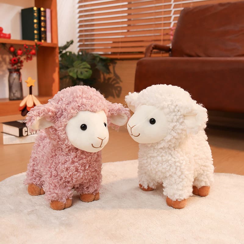 Cura Macia Ovelha Brinquedo De Pelúcia Companheiro Aconchegante Para Alívio Do Estresse E Abraço Sono Bonito Macio C