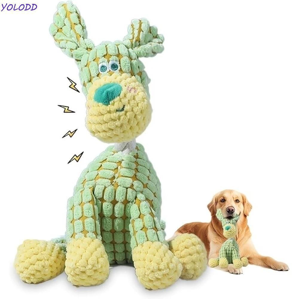 YOLODD Brinquedo De Som De Pelúcia , Dentes Limpos , Cães De Animais De Desenho Animado , Roendo Em Brinquedos , Treinam